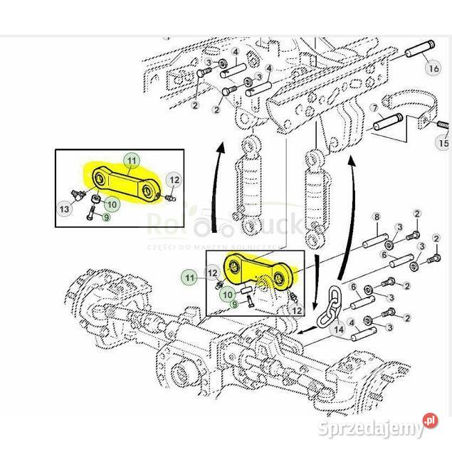 ŁĄCZNIK STABILIZATOR JOHN DEERE AL157453 Pozostałe podlaskie Kolno