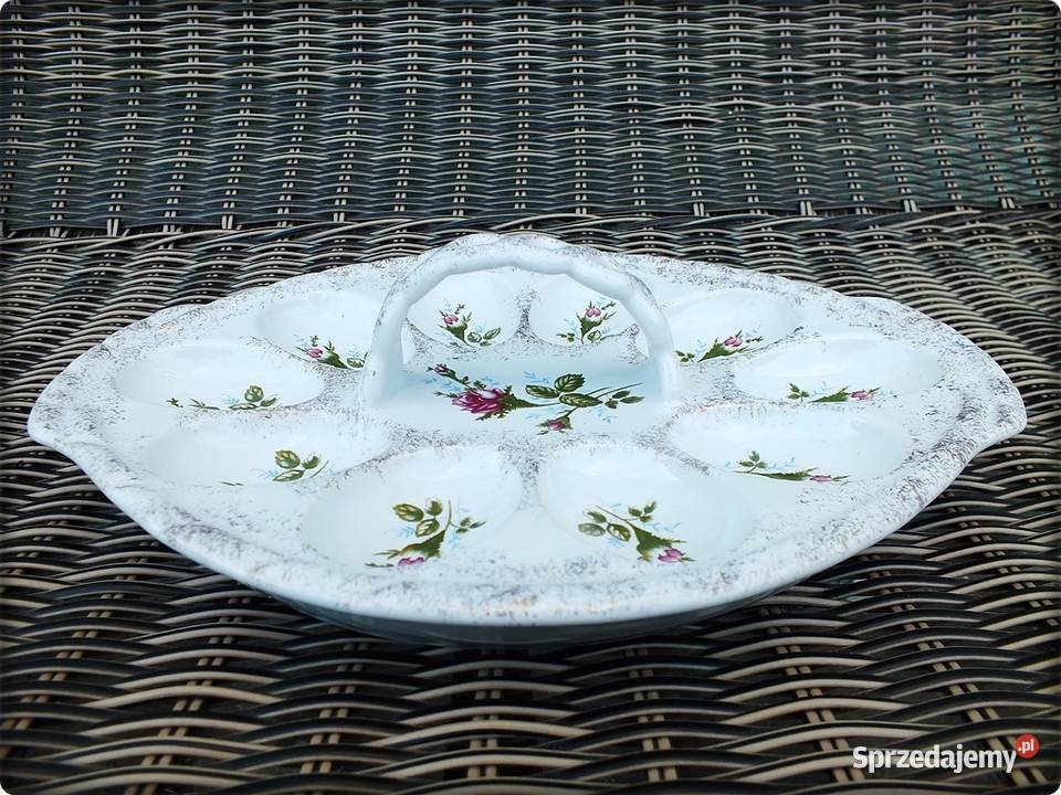Porcelana Chodzież Talerz Patera na jajka Fason Żary