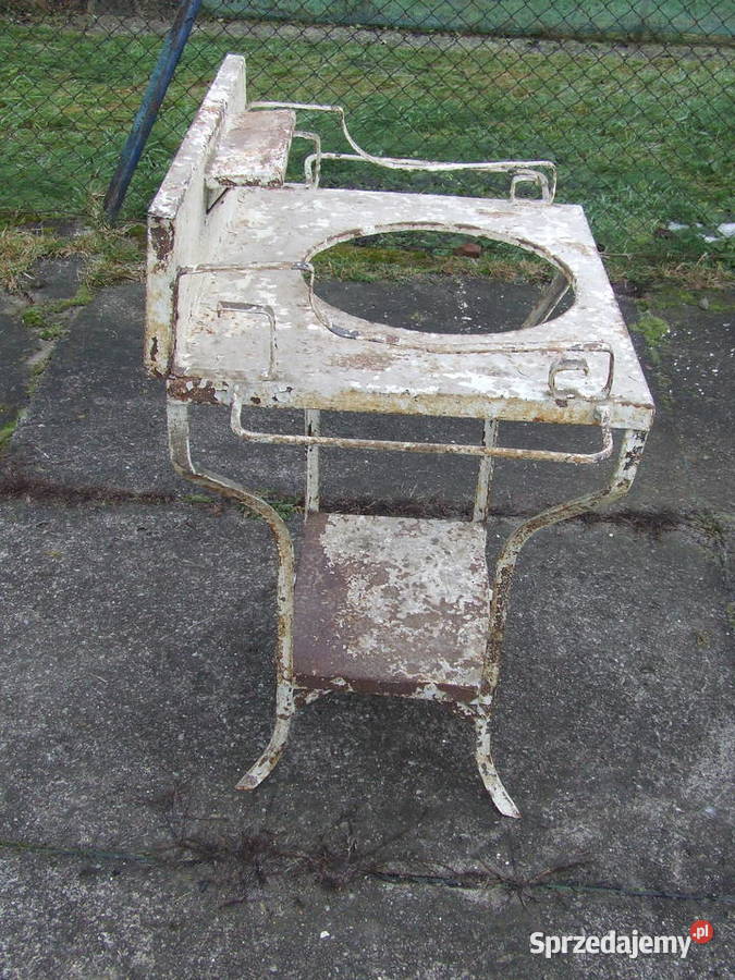 STARA MIĘDZYWOJENNA TOALETKA UMYWALKA METALOWA 4 Nowy Sącz