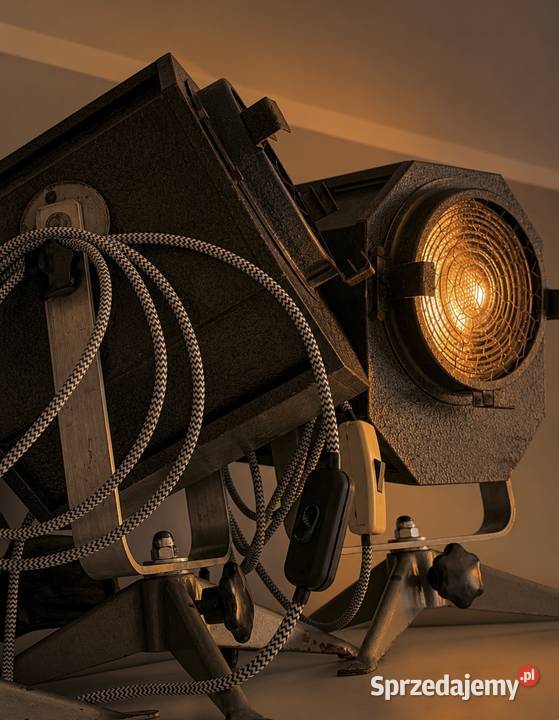 Stara lampa teatralna z okresu PRL Vintage loft Poznań