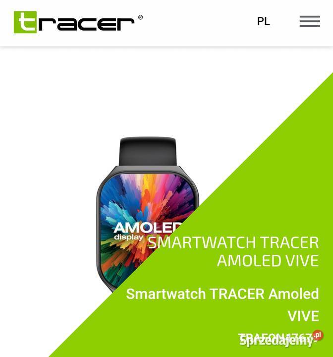 Smartwatch TRACER Amoled VIVE nieużywany NOWY Unisex Ełk
