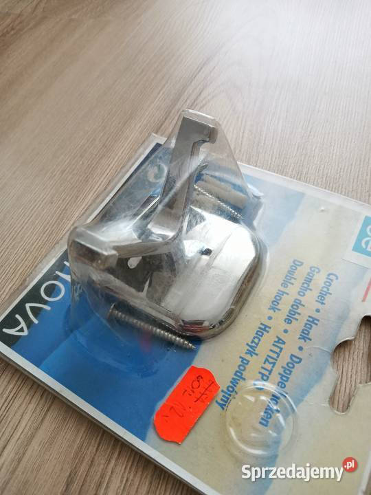 Haczyk wieszak podwójny łazienkowy na kołki Kraków