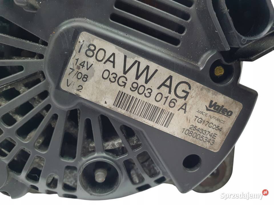 ALTERNATOR Audi A6 C6 20 TDI Valeo 03G903016A Chełm