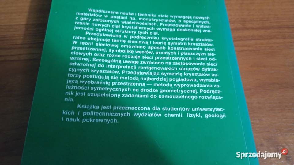 Podstawy krystalografii strukturalnej i fizyka Gdańsk sprzedam