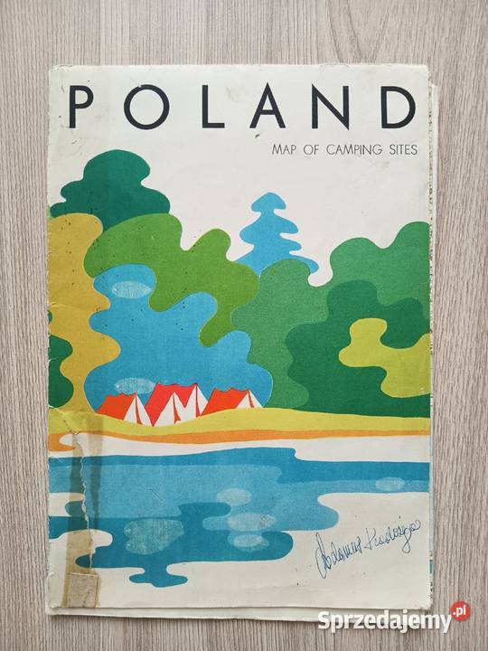 Poland Map of Camping Sites mapa turystyczna Kraków