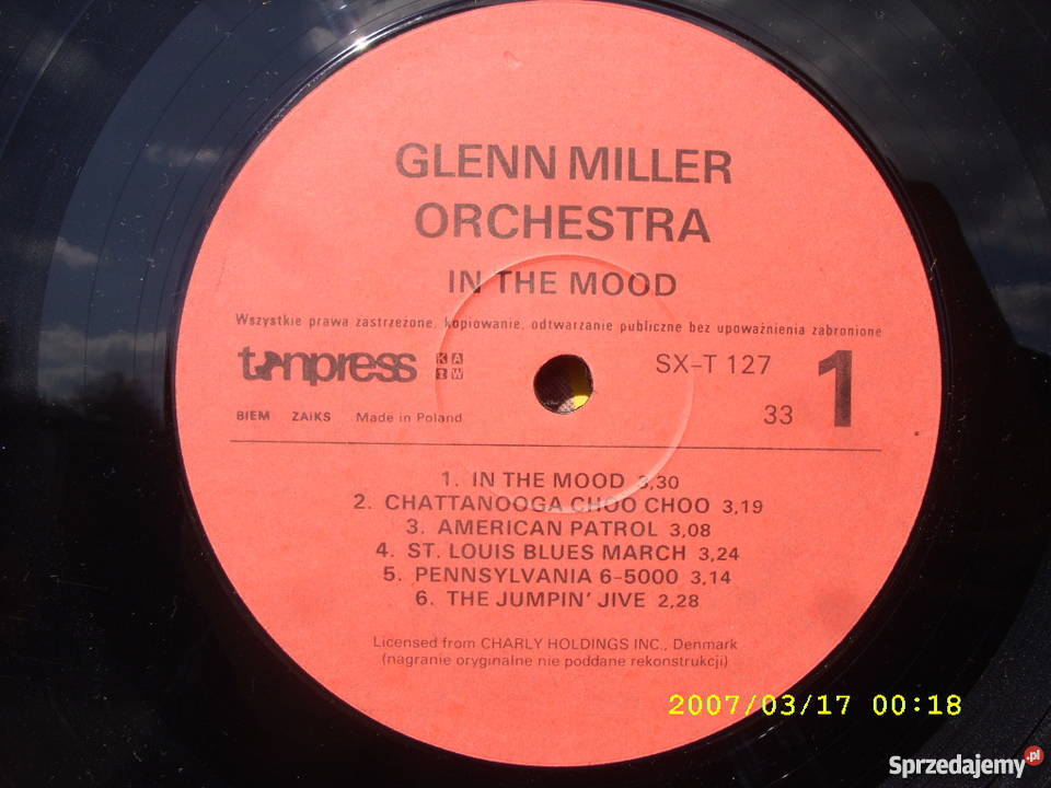 Jazz LP BLENN MILLER AND HIS ORCHESTRATonpress Wołów