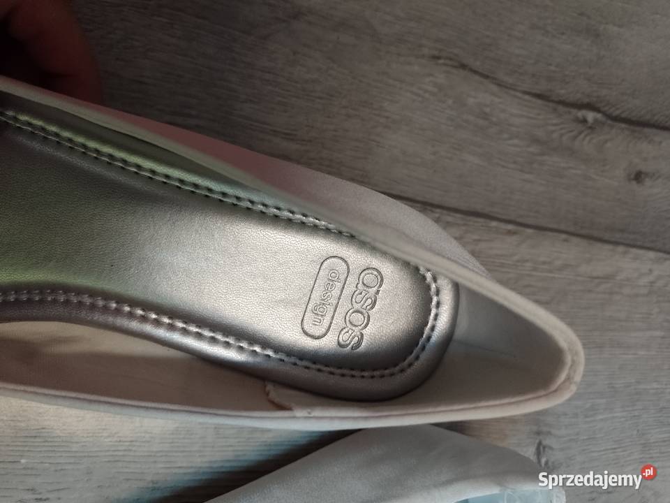 40 ASOS Design Białe baleriny baletki wieczorowe sprzedam