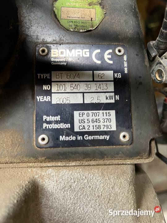 Skoczek Ubijak Stopka Bomag BT 604 z Niemiec Pozostałe Jelenia Góra