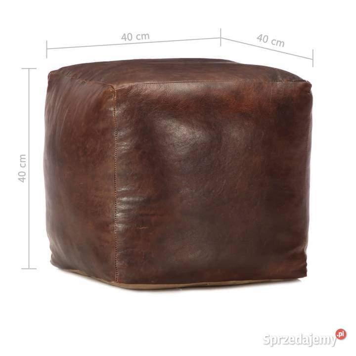 vidaXL Puf ciemnobrązowy 40x40x40 SKU248127