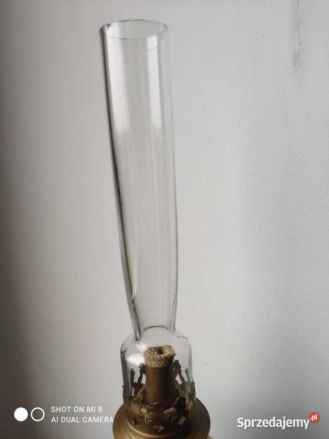 stara mosiężna lampa naftowa miniaturka małopolskie Kraków