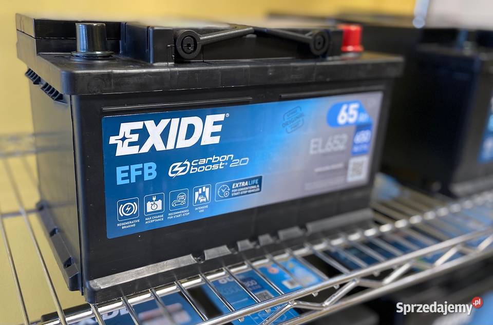 Akumulator Exide Start Stop EFB 65Ah 650A PRAWY Rok produkcji 2023 Części samochodowe Grudziądz