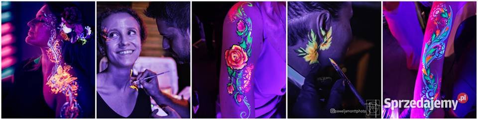 Malowanie twarzy i ciała UV charakteryzacje Usługi Warszawa