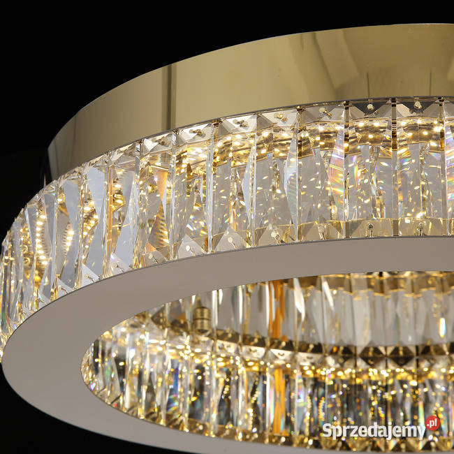 Plafon kryształowy lampa sufitowa glamour złota