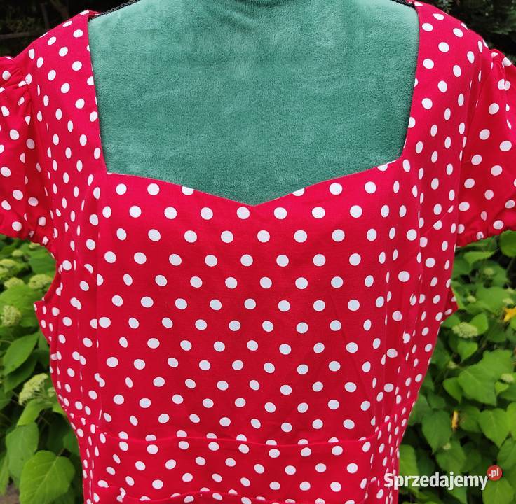 Sukienka retro Dolly and Dotty 48 4XL czerwona Szczecin