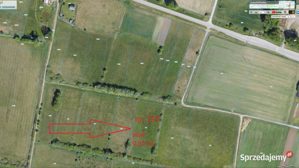 Słochy Annopolskie działka łąka 055 ha utwardzona podlaskie