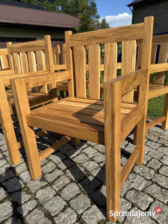 Krzesła ogrodowe dębowe Złochowice
