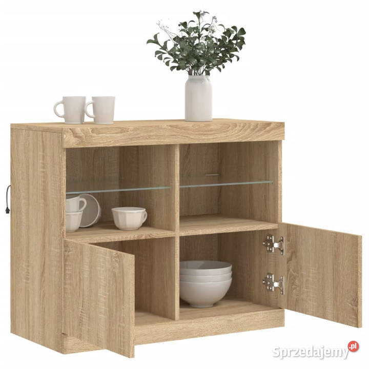 Szafka z oświetleniem LED dąb sonoma 81x37x67 Warszawa