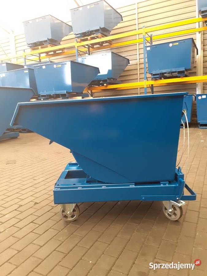 Kontener uchylny 300 L na odpady złom szkło i Suchy Las