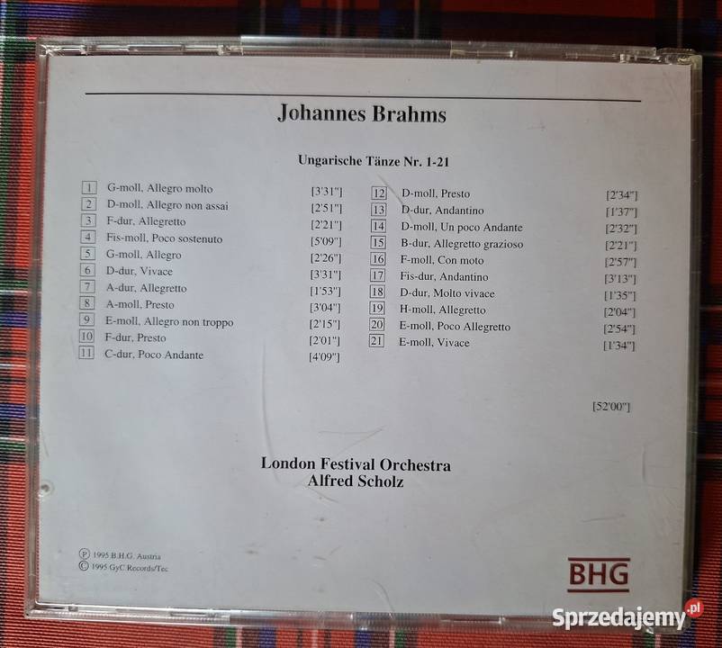 Brahms Danzas hungaras nos 1 a 21 CD CD Płyty i kasety Kraków