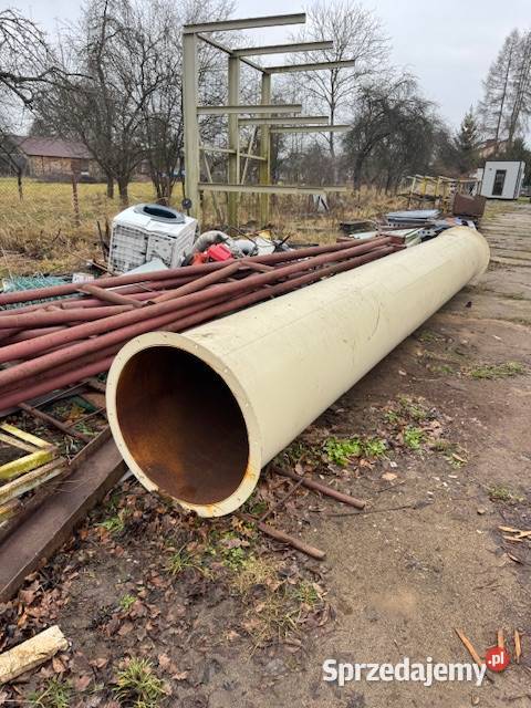 Rura stalowa fi700x5mm z kołnierzami L6m