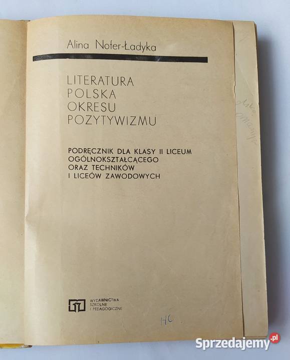 LITERATURA POLSKA OKRESU POZYTYWIZMU Hajnówka