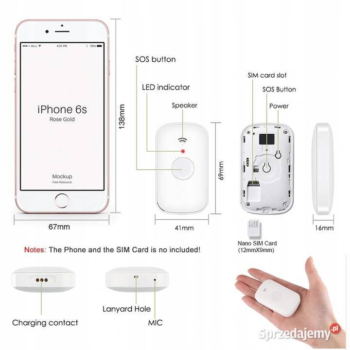 Osobisty lokalizator GPS osoby starszej SOS Wrocław sprzedam