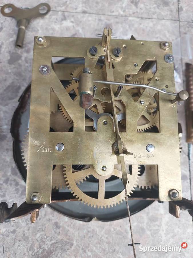 173 Zestaw mechanizm starego małego zegara Tczew