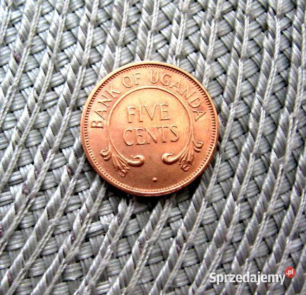 Uganda 5 Cent 1966r Ładna