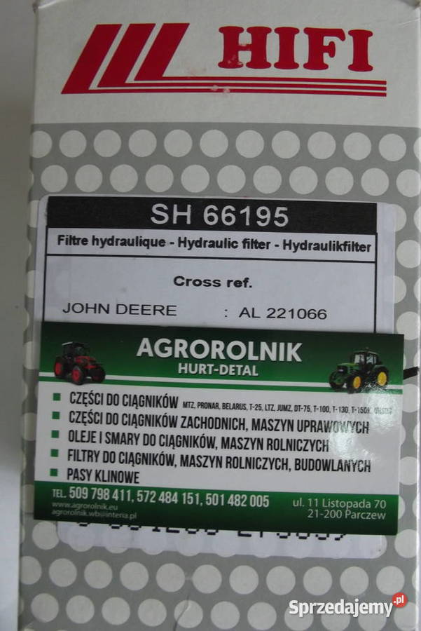 Filtr hydrauliczny SH 66195 John DeereCaseFord lubelskie
