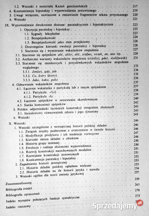 Historia składni języka polskiego Krystyna sprzedam