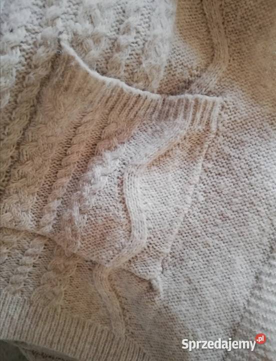 Sweter kardigan dłuższy zara r 42 bezowy Katowice