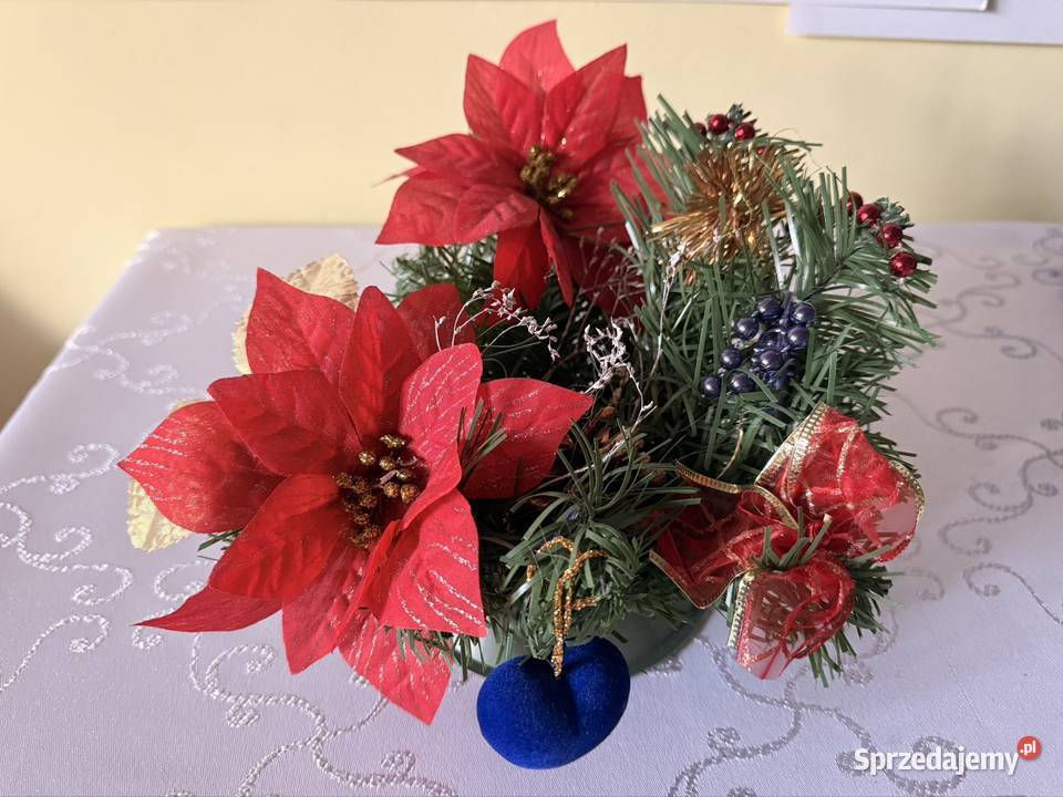 Stroik Bożonarodzeniowy Świąteczny z Gwiazdą wielokolorowy