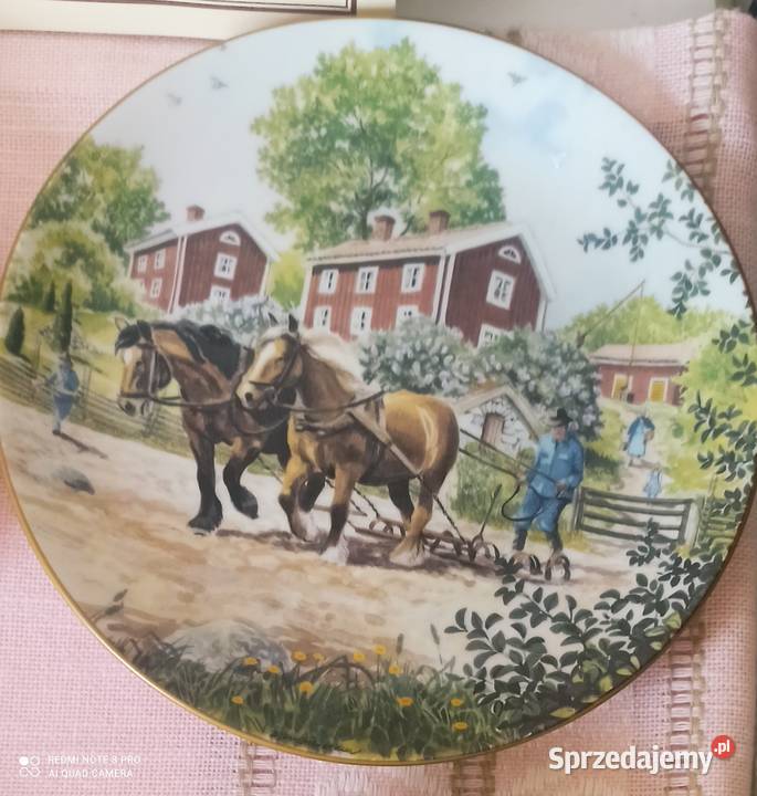 Talerz Życie na farmie Wg obrazów Bjrna Gidstama pomorskie Gdańsk