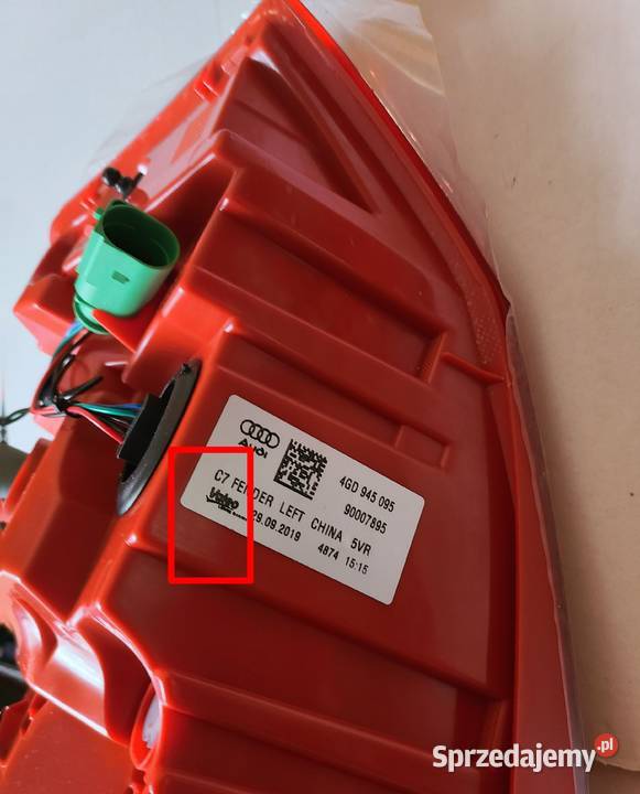 4G5945095A VALEO Audi A6 C7 lampa LEWA w BŁOTNIK Lampy tylne Wrocław