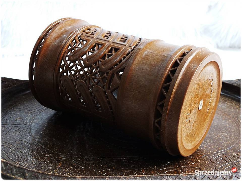 Serwetnik Taca Z Ch Uranium Komplet PRL Pojemnik Żary