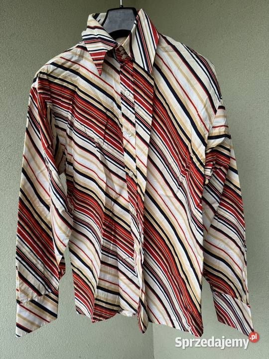 Koszula męska w ukośne paski rozmiar L Rozmiar L Poznań