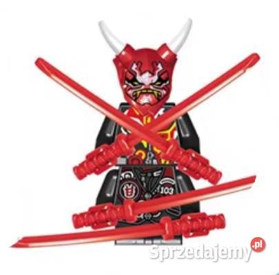 Klocki figurka ludzik MR E NINJA BIKER 4miecze Klocki Pobiedziska