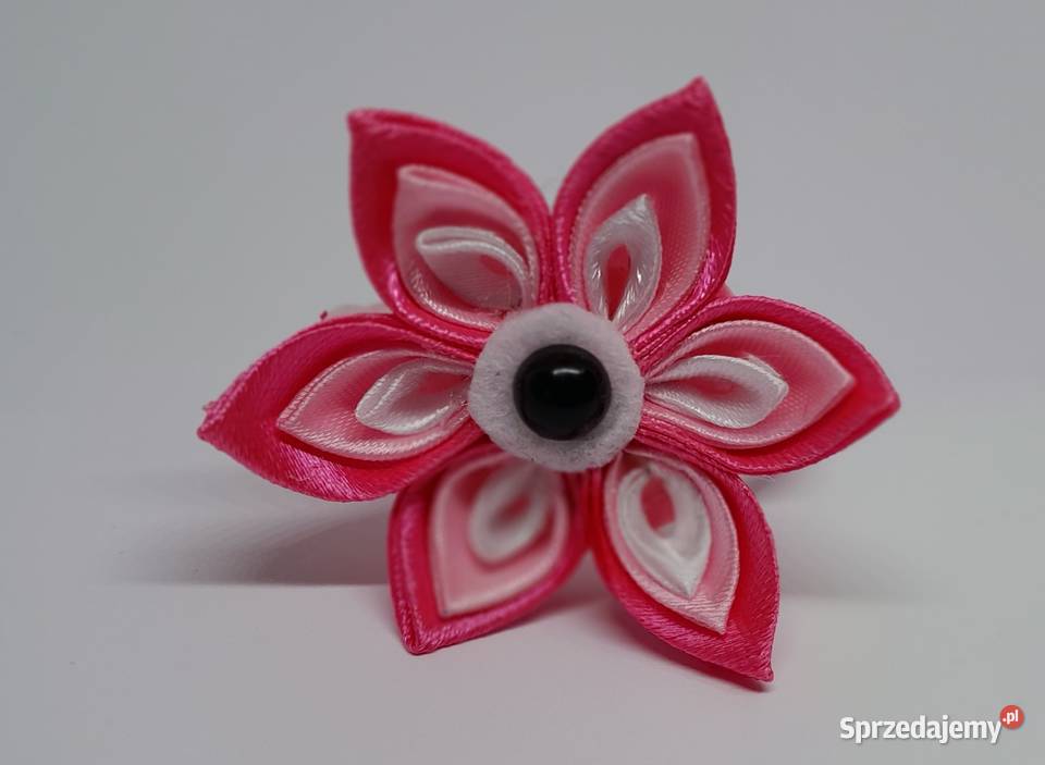 Różowa gumka do włosów kwiatek Kraków