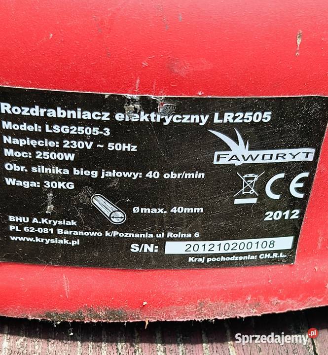 Części zamienne do rębaka FAVORIT Bielsko-Biała