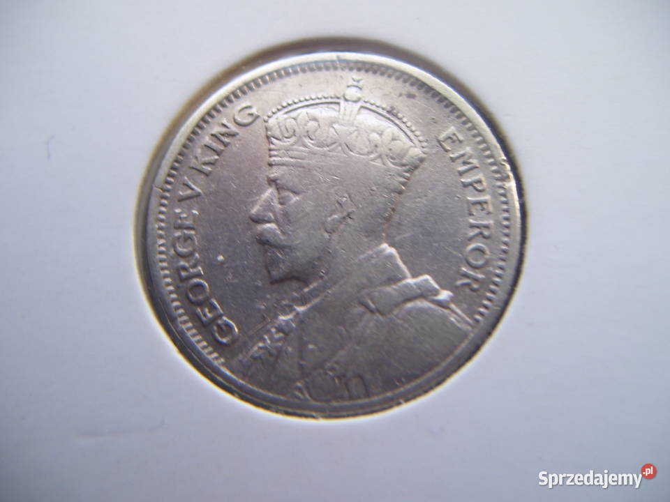 Stare monety 6 pens 1935 Rodezja srebro podkarpackie Lesko