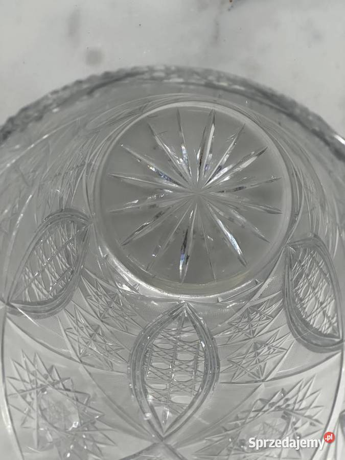 Wazon kryształowy z lat PRLu Łódź