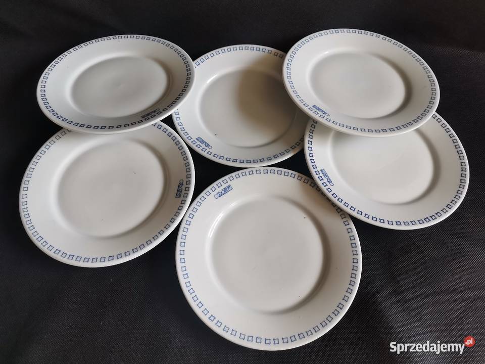 Stare nieużywane talerze deserowe porcelana Siemianowice Śląskie