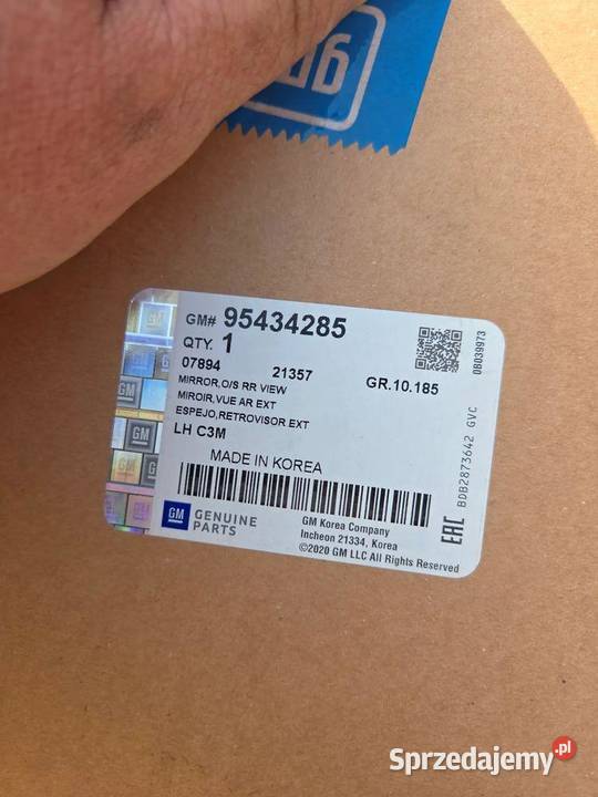 Lusterko lewe Chevrolet Spark III M300 95434285 osobowe
