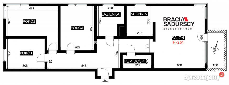 sprzedaży mieszkania 7346m2 4 pokoje Kraków