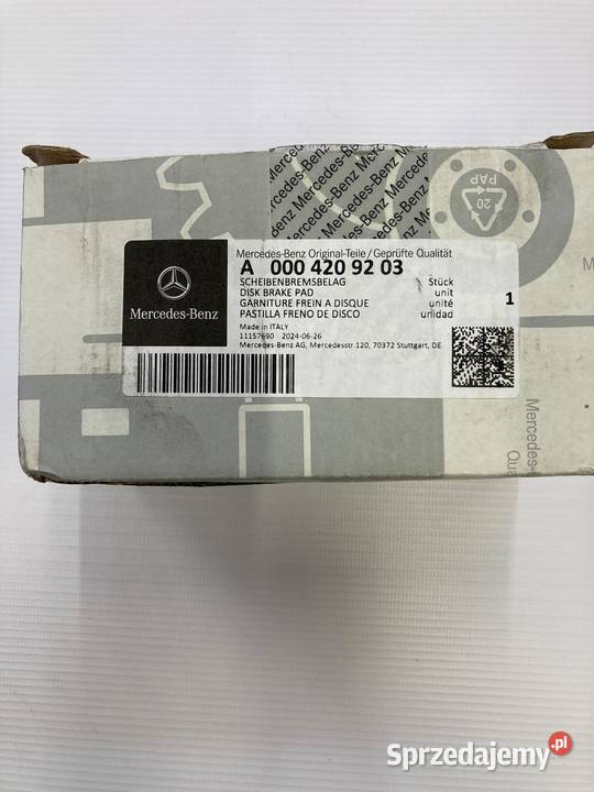 Klocki hamulcowe Mercedes Benz W213 W238 W257 OE śląskie Częstochowa