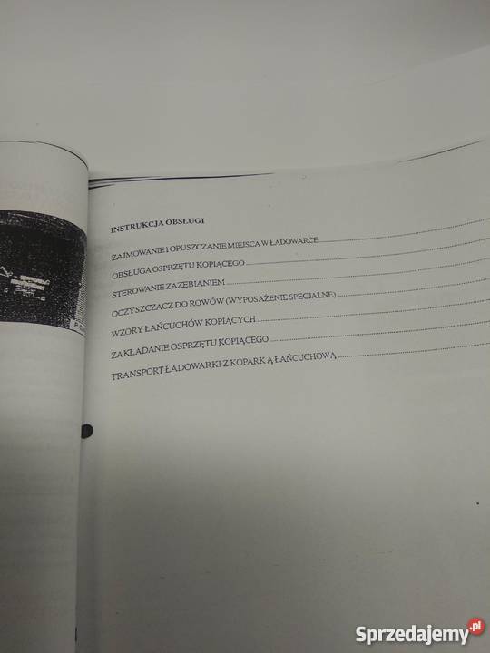 INSTRUKCJA obsługi dtr bobcat koparka lańcuchowa Akcesoria Myślenice sprzedam