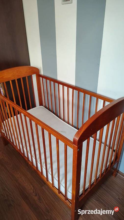 Łóżeczko dziecięce drewniane 120x60 Plewiska