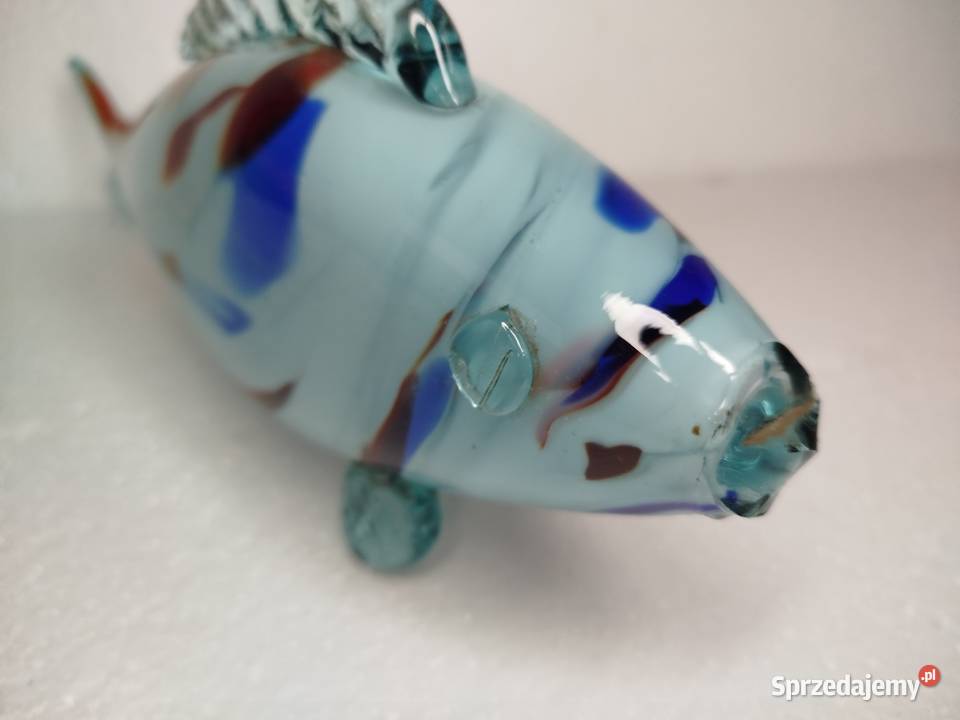 Szklana Rybka PRL uszkodzona Zgierz sprzedam