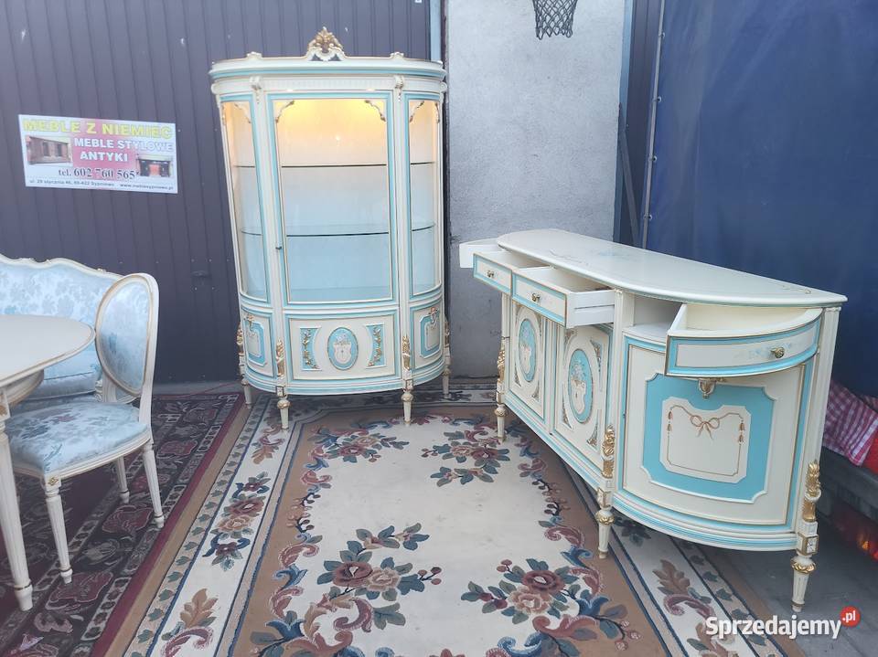 Meble pałacowe LUDWIK XIV komoda witryna sofa Sypniewo sprzedam