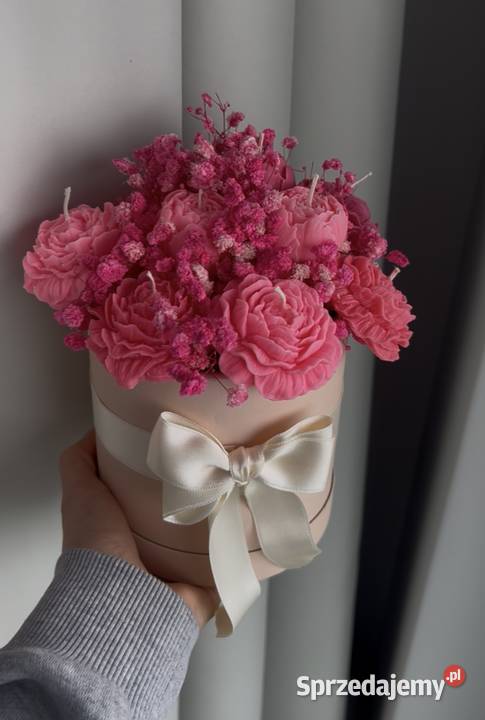 Prezent Kwiatowy box ze swiec Kraków